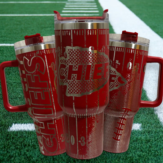 KC Football 40oz Engraved Tumbler